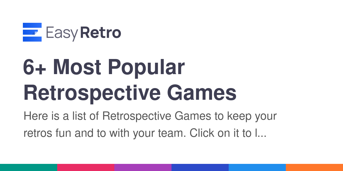15 Best Online Retrospective Games (Fun Guaranteed!)